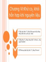 Chương VI khử co2 khỏi hỗn hợp khí nguyên liệu 