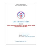 Một vài kinh nghiệm giải quyết các tình huống sư phạm thường gặp trong công tác chủ nhiệm