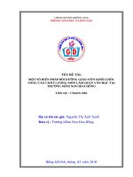 bồi dưỡng giáo viên khối chồi nâng cao chất lượng môn làm quen văn học tại trường mầm non