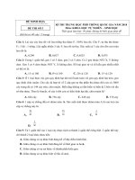  đề thi thử  PTTH quốc gia năm 2018 môn sinh học   có đáp án   đề số 3  