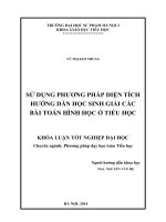Sử dụng phương pháp diện tích hướng dẫn học sinh giải các bài toán hình học ở tiểu học