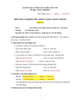 Mẫu Biên Bản Nghiệm Thu