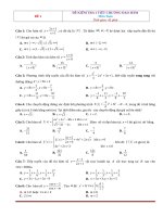  đề KIỂM TRA 1 TIẾT CHƯƠNG đạo hàm 
