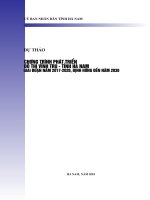 Chương trình phát triển đô thị tỉnh hà nam  2017 - 2020 hướng tới 2030