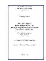 Phát triển đội ngũ cán bộ  kế hoạch cung ứng tại công ty cổ phần thiết bị giáo dục 1 bộ giáo dục và đào tạo  
