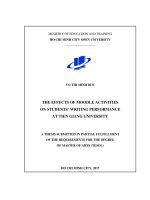 the effects of moodle activities on students’ writing performance at tien giang university