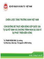 CHIẾN LƯỢC TĂNG TRƯỞNG XANH VIỆT NAM CON ĐƯỜNG ĐỂ THỰC HIỆN ĐÓNG GÓP QUỐC GIA TỰ QUYẾT ĐỊNH VÀ CHƯƠNG TRÌNH NGHỊ SỰ 2030 VÌ SỰ PHÁT TRIỂN BỀN VỮNG