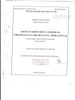 Quản lý kiến trúc cảnh quan thị trấn sa pa, huyện sa pa, tỉnh lào cai (tt) 