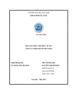 BÁO CÁO THỰC TẬP THỰC TẾ TẠI CÔNG TY TNHH SOUND SOLUTION