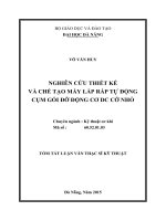 Nghiên cứu thiết kế và chế tạo máy lắp ráp tự động cụm gối đỡ động cơ DC cỡ nhỏ (tt) 