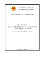 Chuyên đề nghiên cứu: QUẢN LÝ, ĐIỀU TIẾT HOẠT ĐỘNG NGOẠI THƯƠNG – THỰC TRẠNG VÀ GIẢI PHÁP