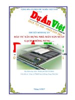 Dự án xây dựng nhà máy sản xuất gạch không nung 
