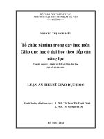Tổ chức xêmina trong dạy học môn giáo dục học ở đại học theo tiếp cận năng lực ( Luận án tiến sĩ)