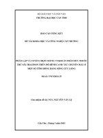 PHÂN LẬP VÀ TUYỂN CHỌN CHỦNG VI KHUẨN PHÂN HỦY THUỐC TRỪ SÂU DIAZINON TRÊN MÔ HÌNH CANH TÁC CHUYÊN MÀU Ở MỘT SỐ TỈNH ĐỒNG BẰNG SÔNG CỬU LONG