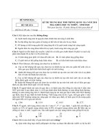  đề thi thử  PTTH quốc gia năm 2018 môn sinh học   có đáp án   đề số 4  