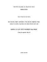 Bất đẳng thức jensen   ứng dụng trong việc giải và sáng tạo ra các bài toán sơ cấp