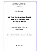 Quản lý hoạt động đào tạo hệ cao đẳng nghề ở trường đại học công nghiệp hà nội theo năng lực thực hiện (tt) 