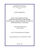 Quản lý hoạt động dạy học ở trường trung học cơ sở lâm hợp   huyện kỳ anh   tỉnh hà tĩnh đáp ứng yêu cầu đổi mới giáo dục và đào tạo  