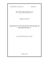 Thể chế quản lý nhà nước đối với cơ sở giáo dục đại học thuộc bộ công an