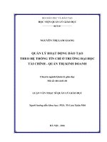 Quản lý hoạt động đào tạo theo hệ thống tín chỉ ở trường đại học tài chính   quản trị kinh doanh 