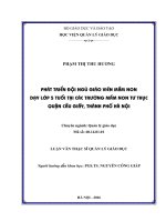 Phát triển đội ngũ giáo viên mầm non dạy lớp 5 tuổi tại các trường mầm non tư thục quận cầu giấy, thành phố hà nội 