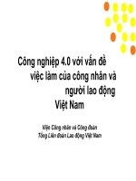Công nghiệp 4.0 với vấn đề việc làm của công nhân và người lao động Việt Nam