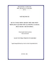 Quản lý hoạt động thi kết thúc học phần trong đào tạo sinh viên tại trường cao đẳng phát thanh   truyền hình i 