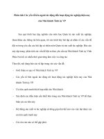 Phân tích các yếu tố bên ngoài tác động đến hoạt động tác nghiệp hiện nay của nhà khách tỉnh ủy VP 