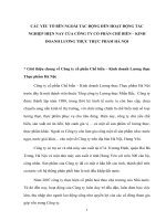 Các yếu tố bên ngoài tác động đến hoạt động tác nghiệp hiện nay của công ty cổ phần chế biến – kinh doanh lương thực thực phẩm hà nội 