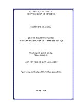 Quản lý hoạt động dạy học  ở  trường tiểu học yên xá    thanh trì   hà nội 