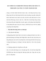 QUY TRÌNH tác NGHIỆP đối với HOẠT ĐỘNG đặt HÀNG và NHẬP KHẨU tại CÔNG TY CP SIÊU THANH hà nội 