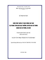 Biện pháp quản lý hoạt động dạy học tại trung tâm giáo dục thường xuyên hai bà trưng quận hai bà trưng, hà nội 