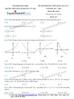 Hướng dẫn giải chi tiết đề toán 2018 HD (51) 