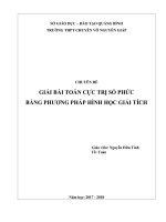 Giải bài toán cực trị số phức bằng phương pháp hình học giải tích – nguyễn hữu tình 