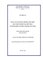Quản lý xây dựng trường tiểu học đạt chuẩn quốc gia mức độ 2 ở thành phố cẩm phả tỉnh quảng ninh 