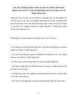 Các yếu tố hoạt động bên ngoài tác động đến hoạt động sản xuất và tác nghiệp hiện nay của công ty cổ phần sông đà 9 