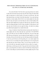 Phân tích quy trình hoạt động sản xuất kinh doanh tại  công ty cổ phần bia thanh hóa 