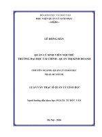 Quản lý sinh viên nội trú trường đại học tài chính   quản trị kinh doanh 