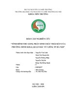 Đồ án thông tin môi trường về tình hình phát sinh và thu gom chất thải rắn trên địa bàn phường Minh Khai, quận Bắc Từ Liêm, TP. Hà Nội