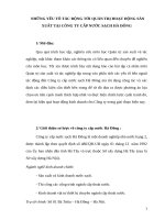 Những yếu tố tác động tới quản trị hoạt động sản xuất tại công ty cấp nước sạch hà đông 