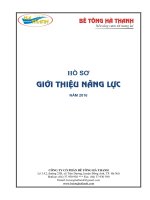 Hồ sơ năng lực cong ty cổ phần bê tông hà Thanh
