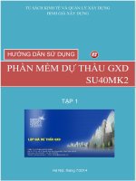 Hướng dẫn sử dụng phần dự thầu mềm dự thầu giá thầu giá xây dựng