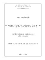 Quản lý hoạt động dạy học môn toán tại các trường trung học phổ thông của quận đống đa   thành phố hà nội (tt) 
