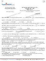 Hướng dẫn giải chi tiết đề vật lý 2018 (29) 