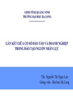 GẮN KẾT GIỮA CƠ SỞ ĐÀO TÀO VÀ DOANH NGHIỆP TRONG ĐÀO TẠO NGUỒN NHÂN LỰC