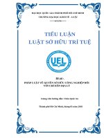 Pháp luật về quyền sở hữu công nghiệp đối với chỉ dẫn địa lý