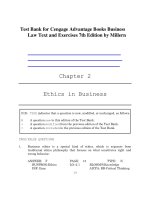 test bank for cengage advantage books business law text and exercises 7th edition by miller 171013082010 
