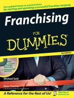 Franchising for dummies 2nd edition by michael seid and dave thomas 