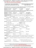 Đề thi thử Tiếng Anh THPT Quốc Gia năm 2018 trường THPT Chuyên Hoàng Văn Thụ – Hòa Bình lần 1