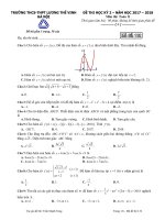 Đề thi học kỳ 2 Toán 11 năm 2017 – 2018 trường Lương Thế Vinh – Hà Nội